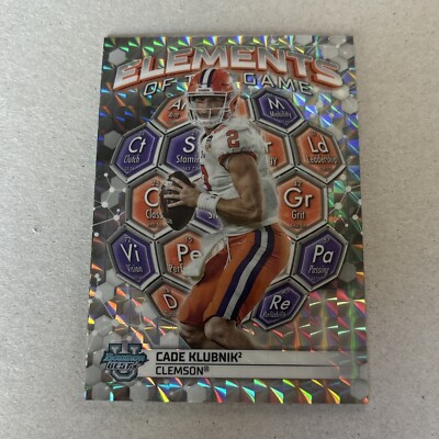 Cade Klubnik 2023 Bowman s Best U Elements of the Game Refractor ETG-6 Tigers PW