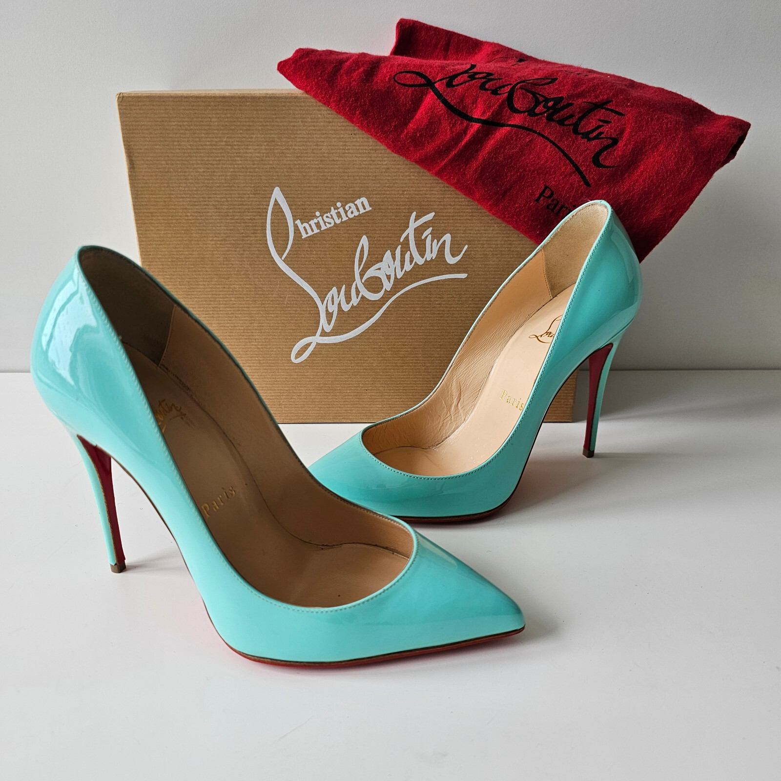 Christian Louboutin Pigalle 100 Blue Patent Pumps 37 So Kate Christian Louboutin Pigalle 100 Blue Patent Pumps 37 So Kate