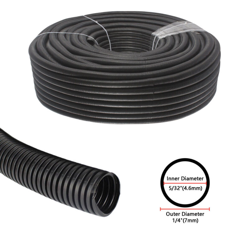 Split Wire Loom Conduit Flex Tubing Automotive Wire Protector Harness Wrap Lot