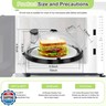 Fkprorjv Microwave Splatter Cover with Water Steamer, 10 inch Clear Microwave Plate Cover for Food, Splatter Guard Microwave Lid for Microwave Oven, Kitchen Gadgets Accessories, Black