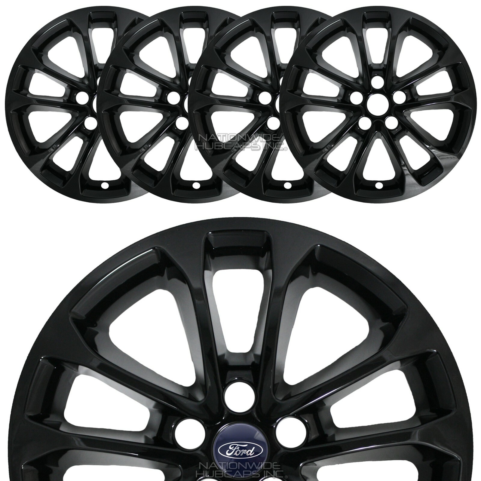 4 fits Ford Fusion SE 2019 2020 Black 17