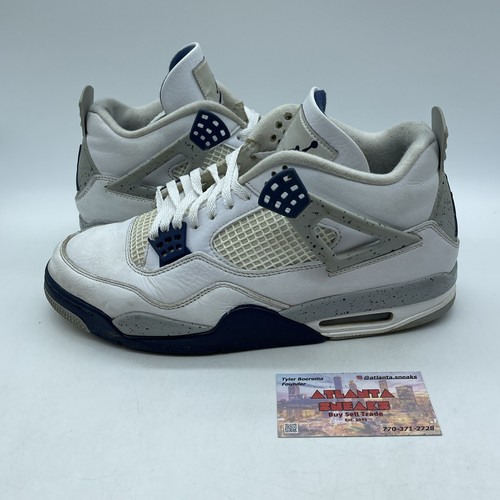 j*】様 Air Jordan 4 ホワイト/ネイビー Nike Air Jordan 4 Retro “White/Midnight Navy”が国内10月29日