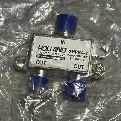 Holland Electronics GHPNA-2 2 Way Coax Splitter New