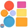 LUVCOSY 1 Cup 2 Cup 3 Cup 4 Cup 6 Cup 7 Cup 11 Cup Round and Rectangle Silicone Storage Cover Lids Replacement for Pyrex Glass Bowls, 7 Pack, Microwave, Dishwasher and Freezer Safe
