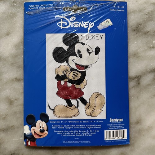 Kit 5 X 2005 Janlynn Disney Mickey Mouse Counted Cross Stitch