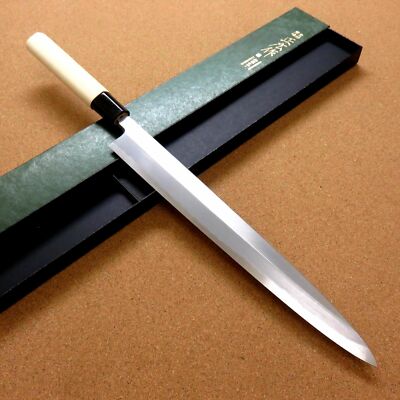 Japanese Masahiro Kitchen Sashimi Yanagiba Knife 12 inch Yellow Steel SEKI JAPAN