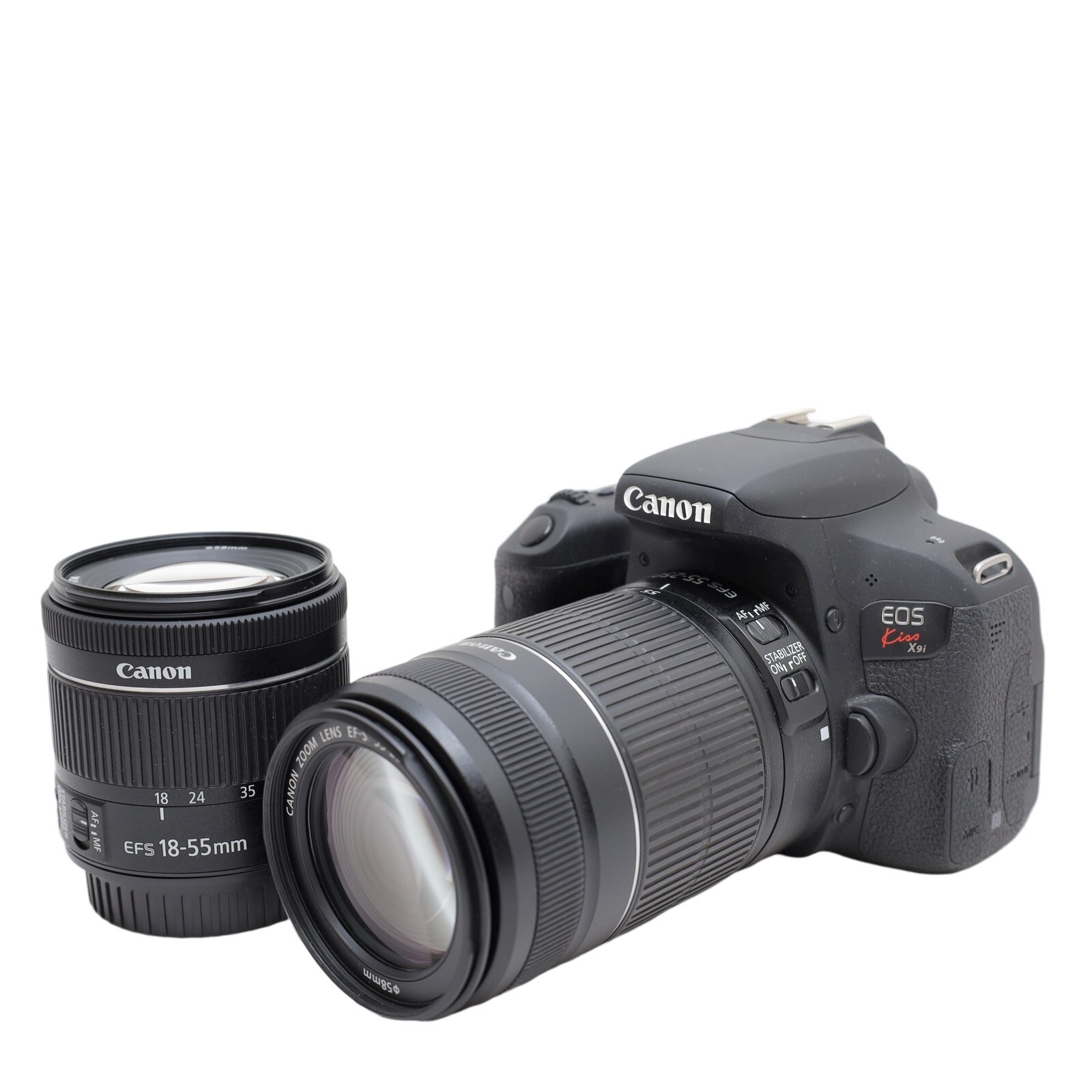 Canon EOS Kiss X9i/Rebel T7i/800D Black 24.2 MP DSLR 18-55/55
