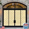 Window Privacy Film Static Cling Sticker Frosted Window Film Glass Decals with Glittering Effect, Removable Nature Pattern Tint for Home Bathroom Door Car Windows(Golden Geometry Design)