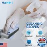 Hand-E Touch White Nitrile Disposable Gloves Medium, 100 Count - Food Prep, Salon, Hair Dye, Esthetician, Kitchen - Powder and Latex Free Rubber Gloves