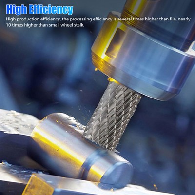 5Pcs 1/4'' Tungsten Carbide Burr Die Grinder Shank Set 6-14mm Rotary Drill Bits