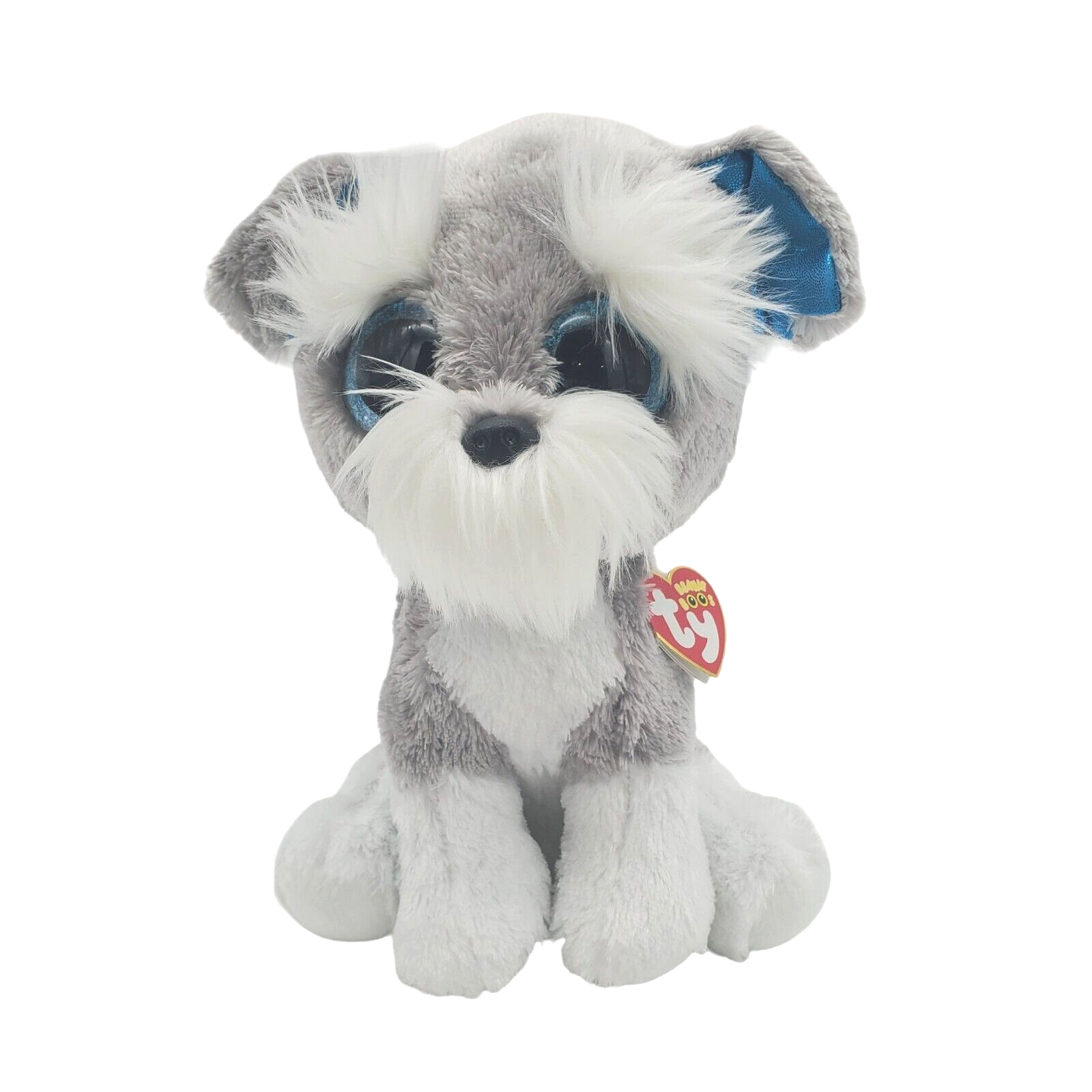 TY Beanie Boo Whiskers The Dog 9” Plush Schnauzer Stuffed 