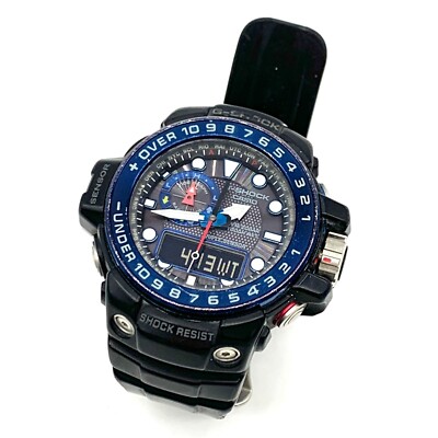 Casio Gulfmaster GWN-1000B-1BJF Black Blue Radio Wave Solar Men's Watch Japan