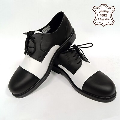 Real leather Shoes, Saddle, Black and White, Rockabilly, Spectator, Oxford