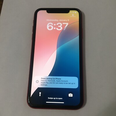 Apple iPhone 11 - 64 GB - Red (Unlocked). cracked Front/Back, Fully Functional