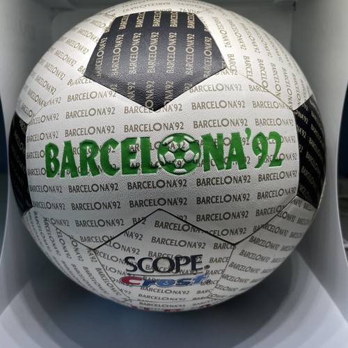 Barcelona 1992 Olympics Soccer Ball Sponsor ball Crest Scope