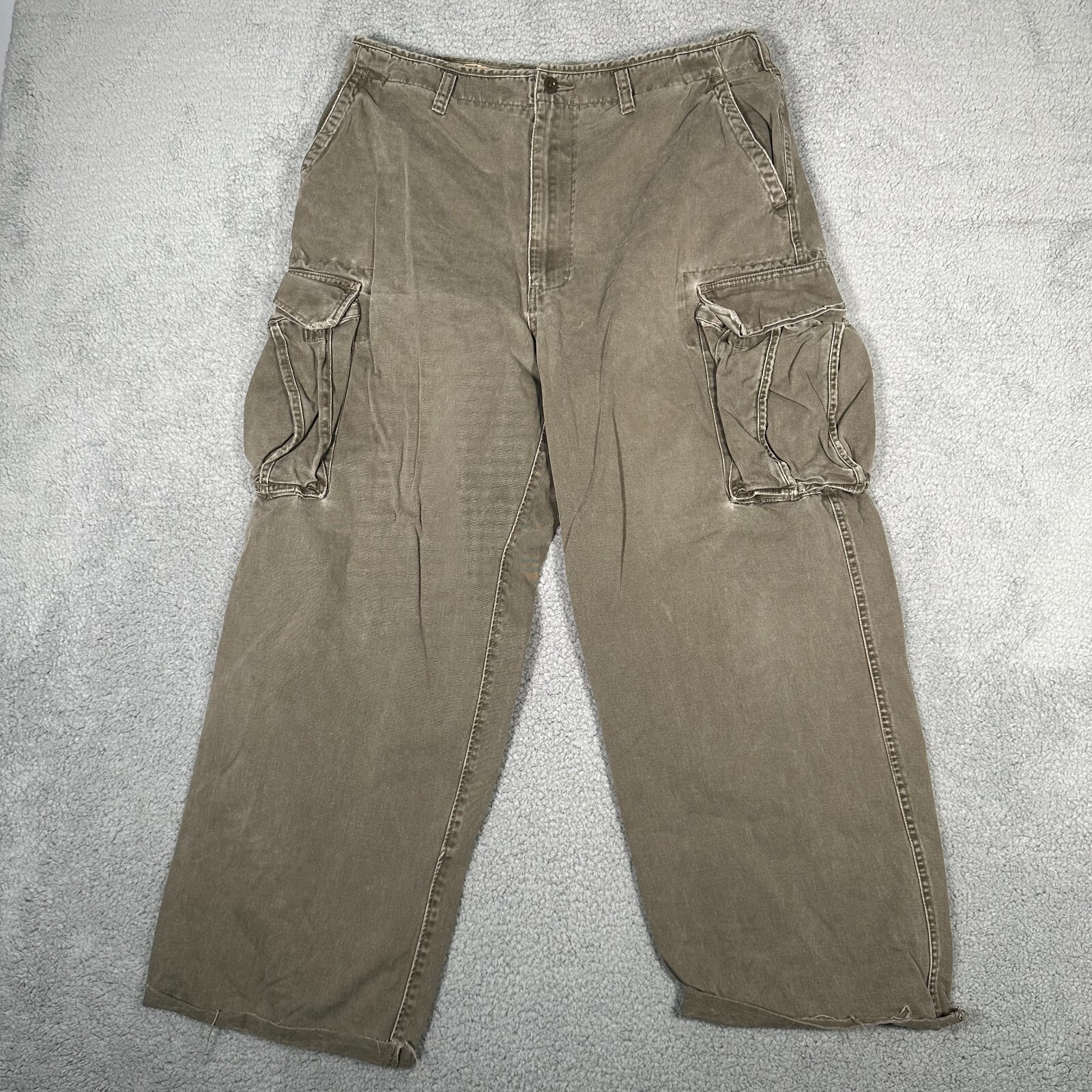 90s Y2K アバクロ カーゴパンツ バギー テック系 ドローコード 赤カーキ 90s Y2K アバクロ カーゴパンツ バギー テック系 ドローコード
