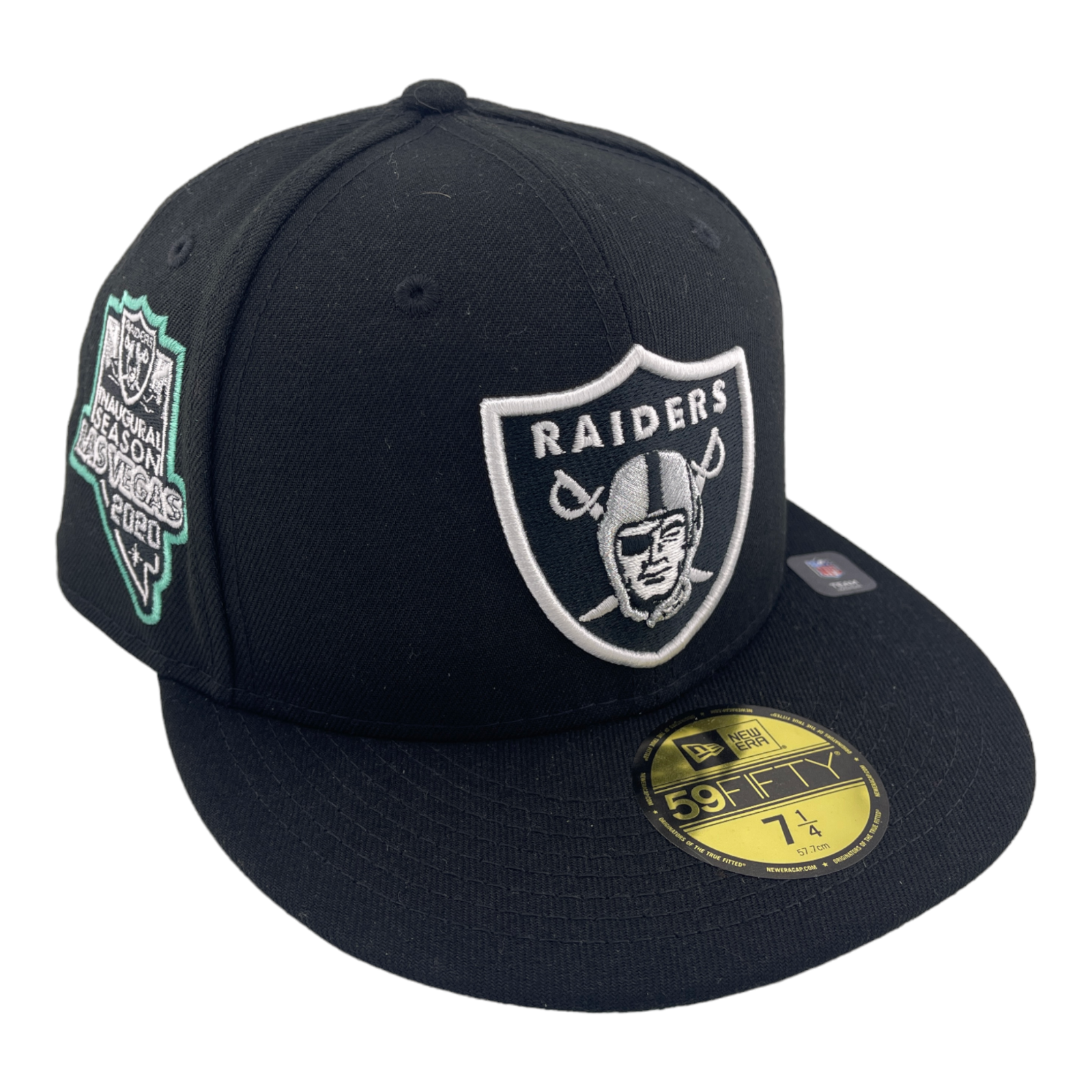 80〜90's RAIDERS newera black cap Vtg Raiders Black 80's/90's Snapback Hat Cap Used New Era
