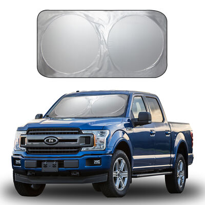 Foldable Car Windshield Sunshade in Reflective Silver - Extra Large