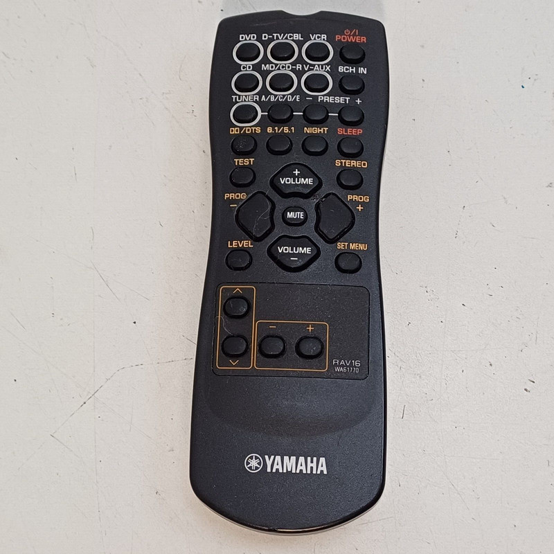 Yamaha Rav16 Wa61770 Dvd/Vcr/Tv/Etc  Remote Control Tested TÃ©LÃ©Commande Original