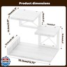 Abiglifty Desk Shelf Organizer, Wooden Desktop Organizers, 3 Tier Desk Hutch Small Bookshelf, Nightstand Organizer, Riser Display Stand for Office, Dorm, Home (White)