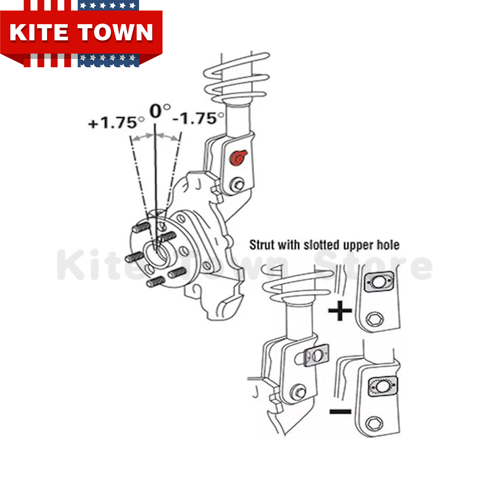 16mm Adjustable Front Camber Correction Kit for Wheels – 2 Cam Bolts