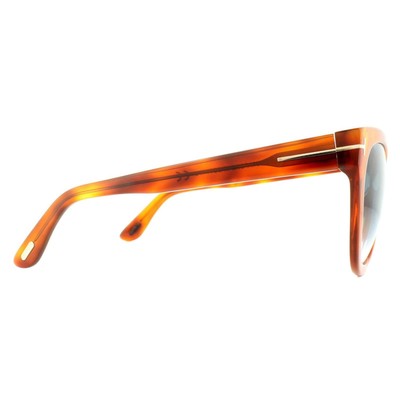 Pre-owned Tom Ford Sunglasses 0511 Arabella 53w Blonde Havana Blue Gradient In Brown
