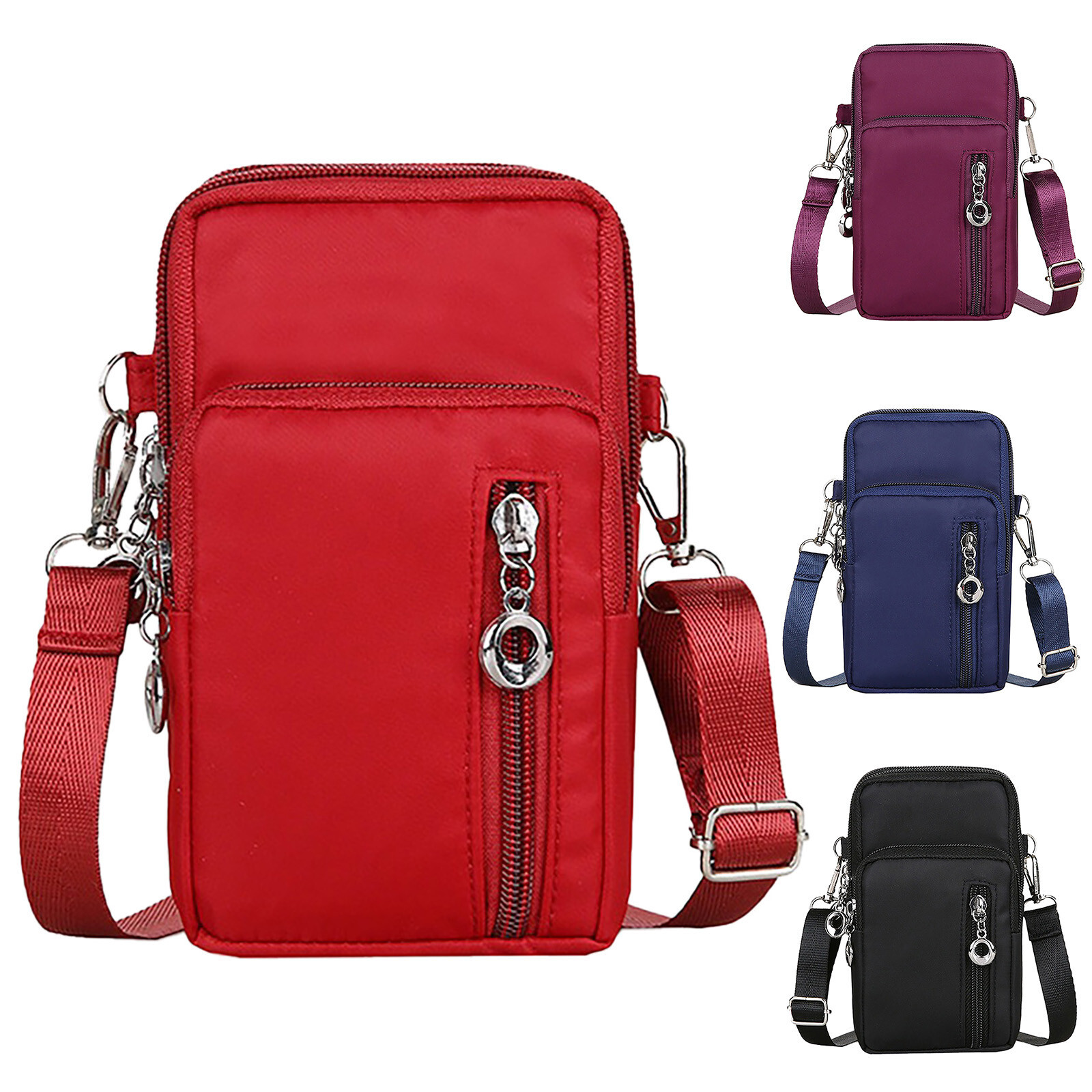 Small Crossbody Wallet Phone Bag Nylon Cell Phone Purse Travel Crossbody Bags