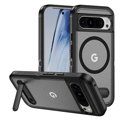 Mag safe Shockproof Case For Google Pixel 9 Pro XL 9 8 Pro 8A Stand Rugged Cover