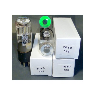 3 NEW BRIGHT NOS TOYO 6E5 tuning indicator magic eye tubes US Seller 120 day wty