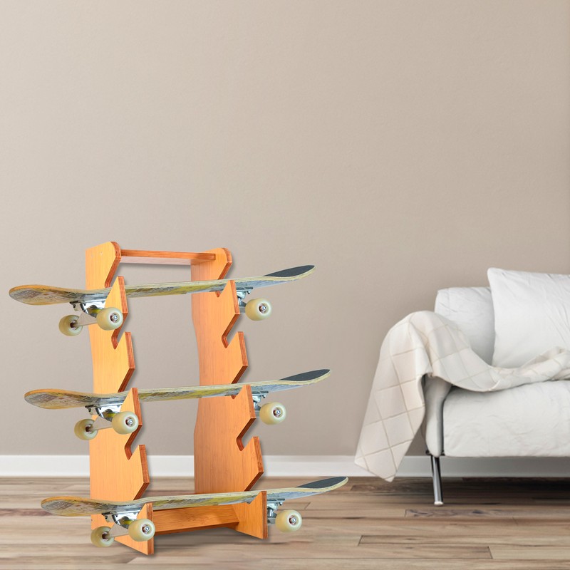 5-Layer Skateboard Rack Floor Stand Skateboard Longboard Deck Organizer Display