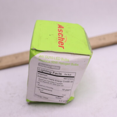 Ascher LED Light Bulb 2700K Warm White 120Ù Beam Angle 50W GU10 
