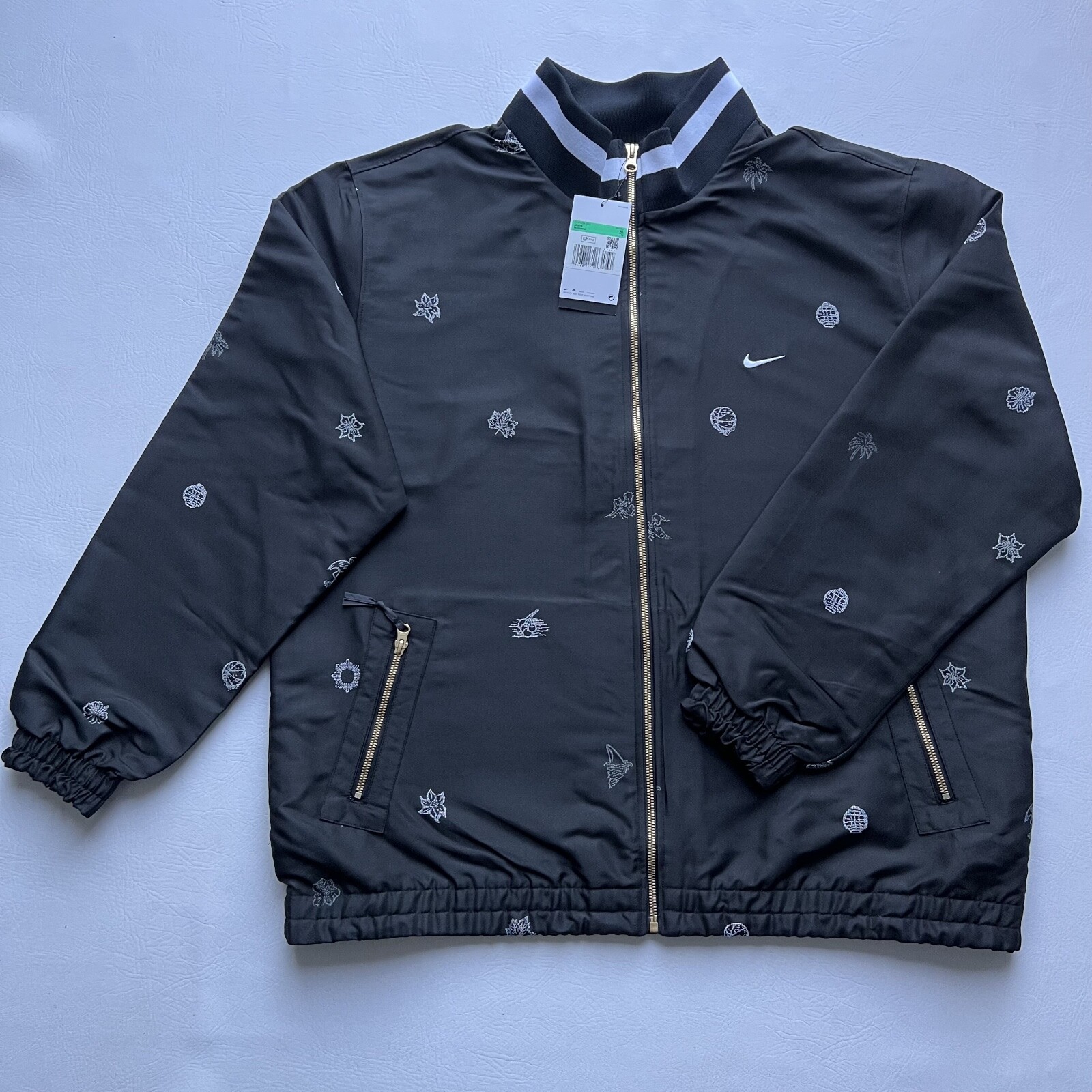 Nike Men's Premium Basketball Jacket | Black/White | L and Nike Men's Premium Basketball Jacket | Black/White | L and