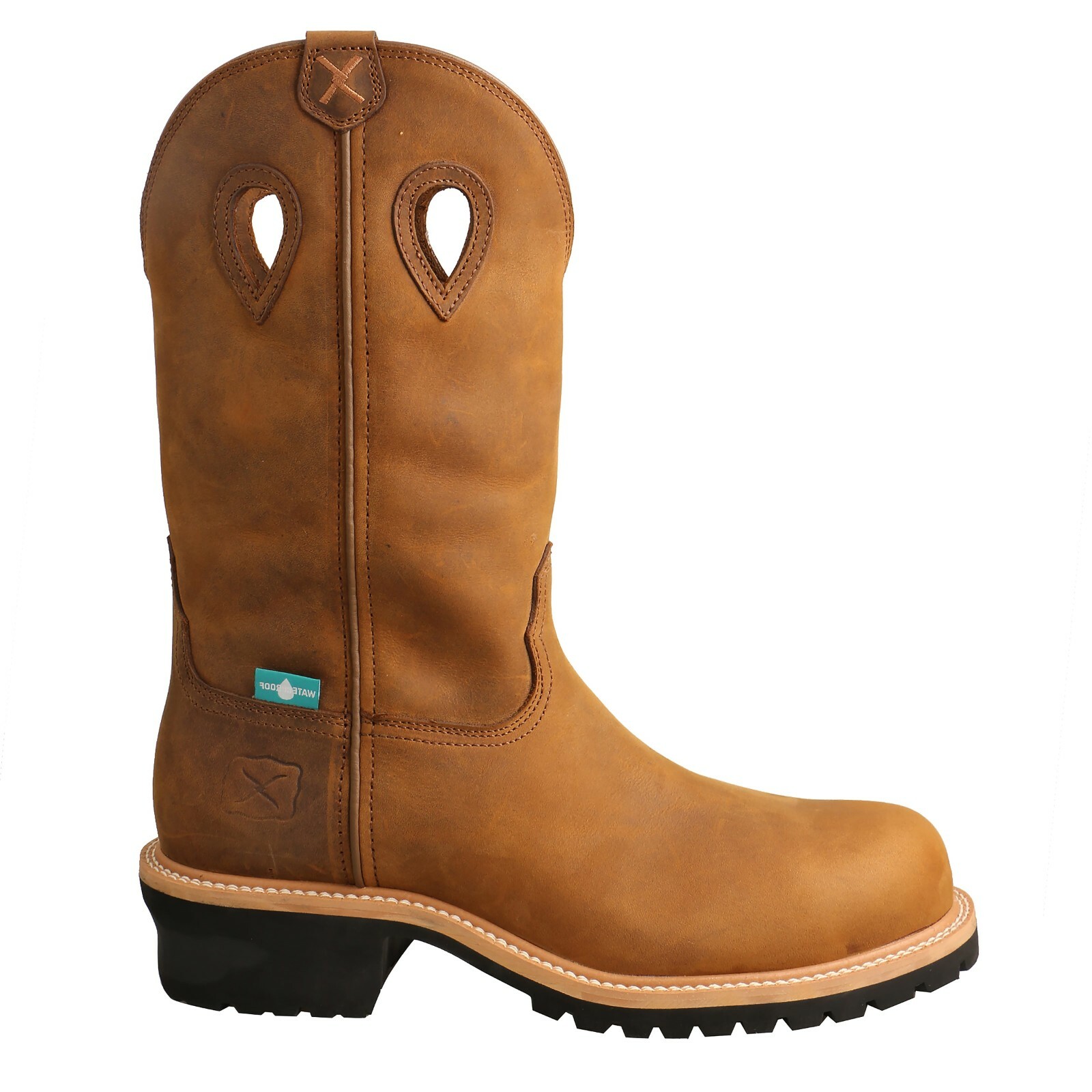 Pre-owned Twisted X Men's Brown Distressed Saddle Logger Boot Mlgcw01