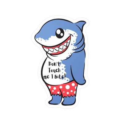 Dont Touch Me I Bite Shark Vinyl Decals