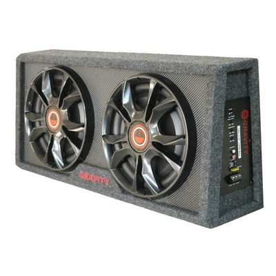 1500W Dual 12'' Active Powered Ported Car Truck Subwoofer Vented Slim Enclosur...