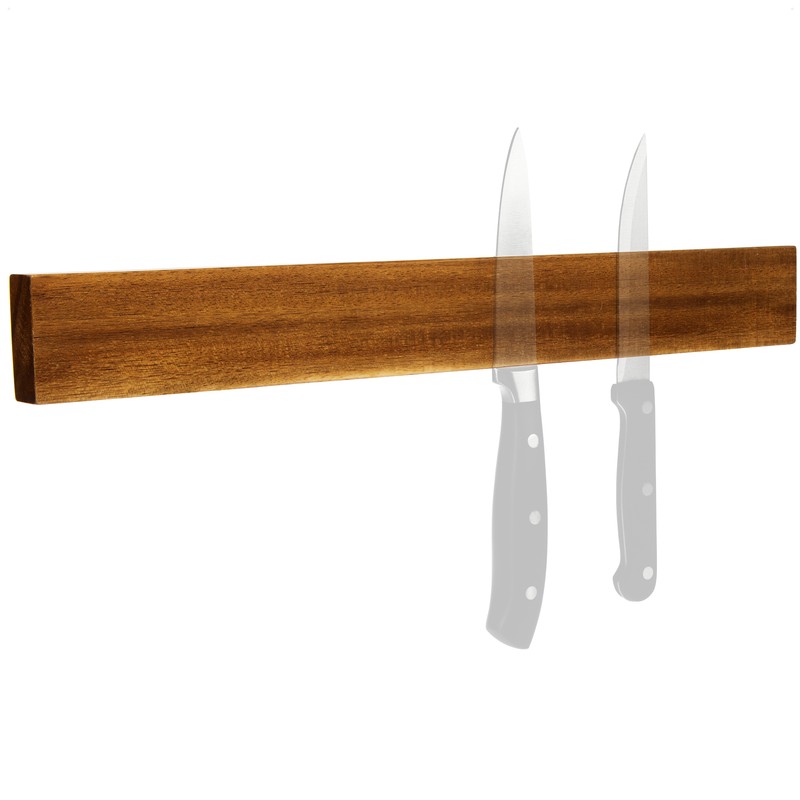 Messer Magnetleiste Aus Akazienholz Zur Wandmontage -  Messerleiste Magnetisch