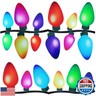 Outus 40 Pcs Christmas Car Magnets Decor Lights Car Refrigerator Stickers Reflective Bulb Lights Magnets Xmas Decorations for Any Metal Surface (2.8 x 1.4 Inches and 5 x 2.7 Inches)