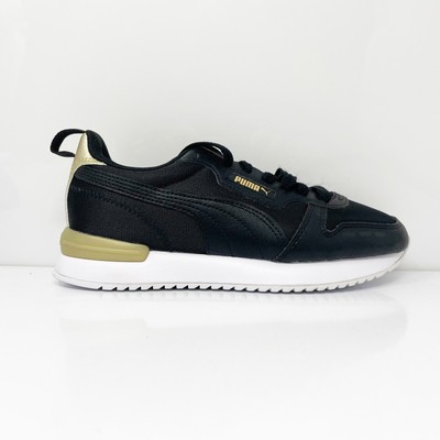 Puma Womens R78 Metallic Pop 381070-01 Черная Повседневная Обувь Кроссовки Размер 7