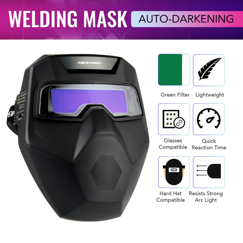 TIG Welder Helmet MIG Welder Mask Arc Welder Glasses Autodarkening Face Mask