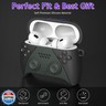 KOREDA Compatible with AirPods Pro 2nd/1st Generation Case with Cleaner Kit, Cute Funny Cool Game Player Design Silicone Protective Cover with Keychain for AirPods Pro Case (2023/2022/2019), Black