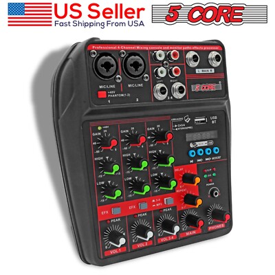8/12/16 Channel Mixing Console Sound Pro USB Bluetooth Live Studio Audio Mixer