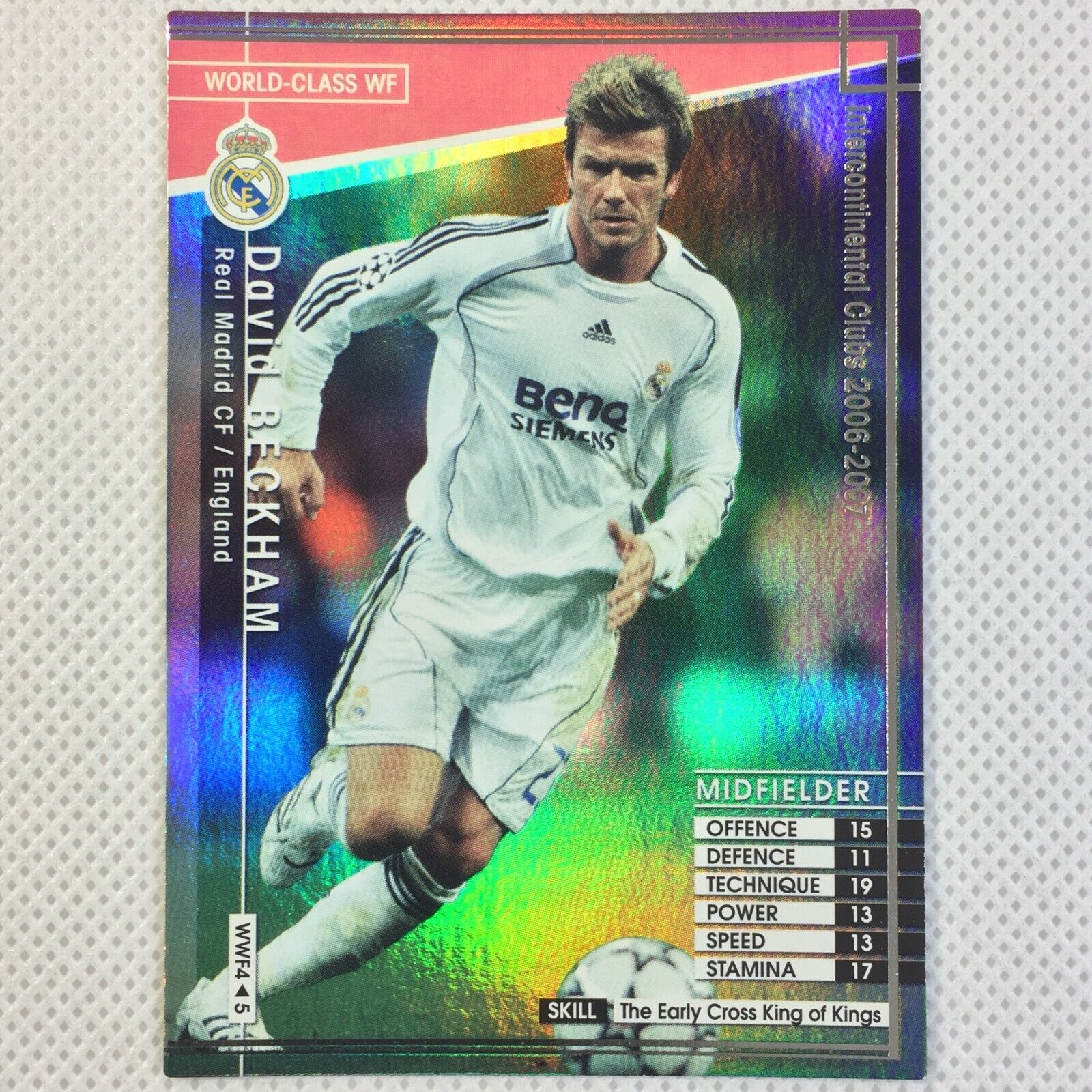 Panini WCCF 2006-07 David Beckham Refractor Real Madrid WWF4 Panini WCCF 2006-07 David Beckham Refractor Real Madrid WWF4