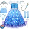 Davvew Princess Dresses for Girls Halloween Light Up Princess Costume for Little Girls Christmas Toddler Princess Dress Up Clothes