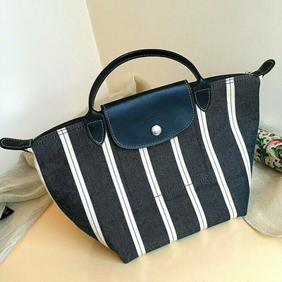 longchamp striped bolsa