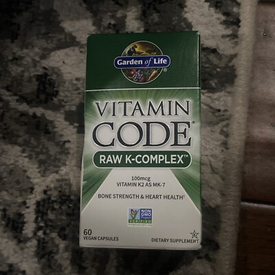 Garden of Life Vitamin Code Raw K-Complex 100mcg 60 Capsules READ