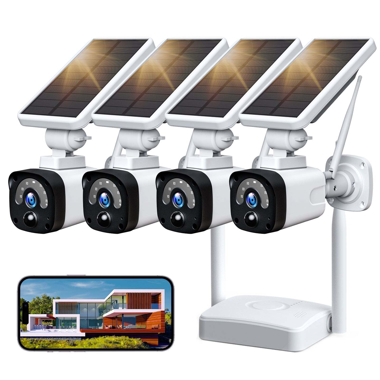 ✅Campark 4MP Solar Wireless Security Camera System WiFi IP