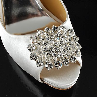 NIB Badgley Mischka Lissa wedding bridal sandals open toe pump shoes White 10 M