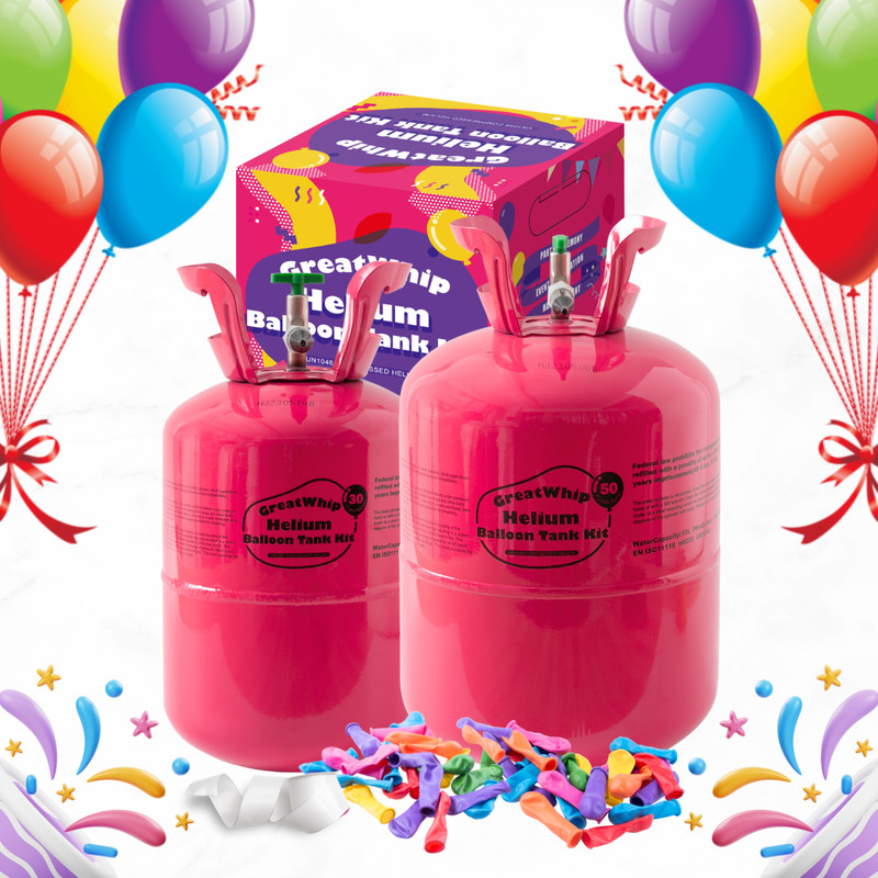 Helium Tank Cylinder GreatWhip Inflate Up to 30 / 50