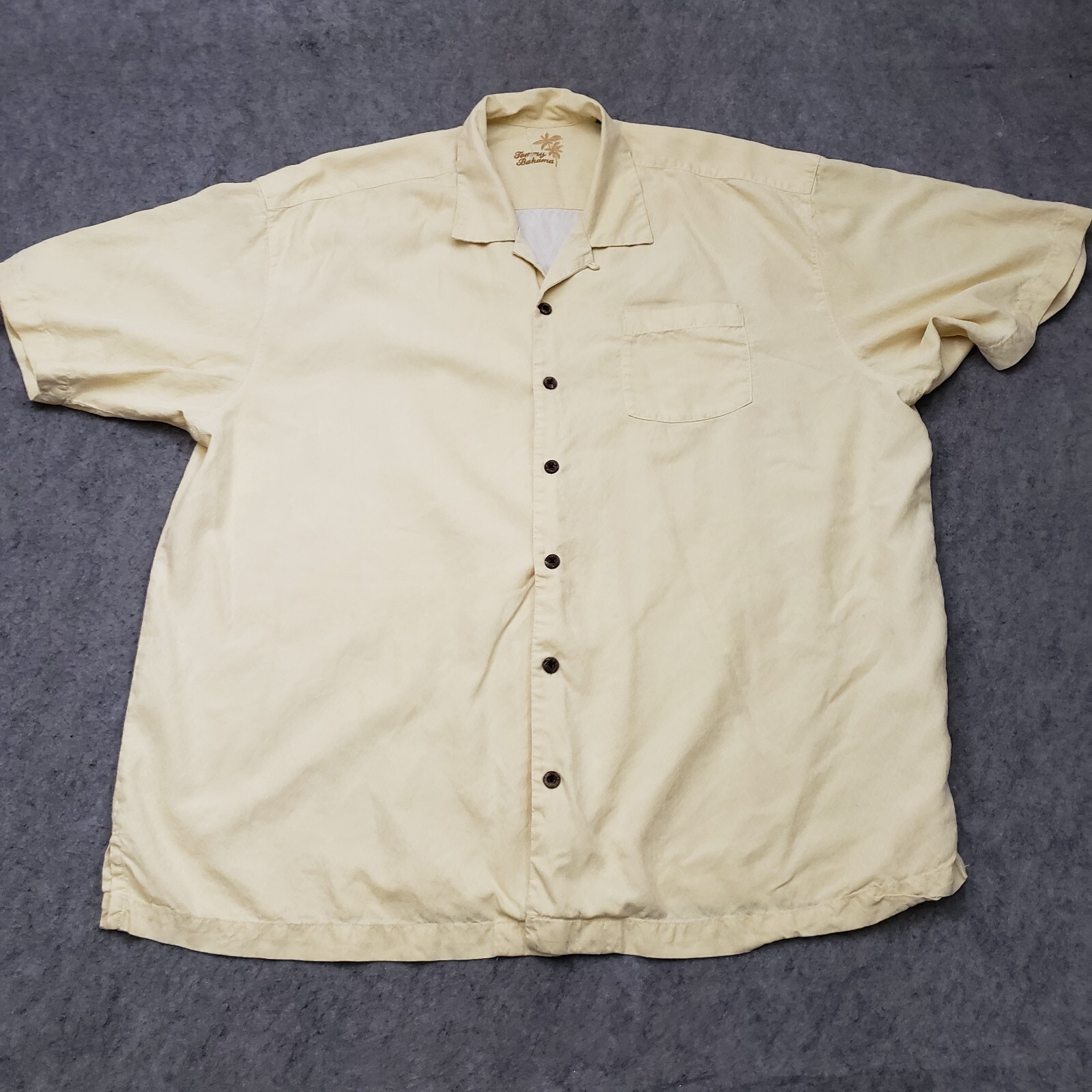VINTAGE Tommy Bahama Shirt Men 2XL XXL Yellow Outdoors