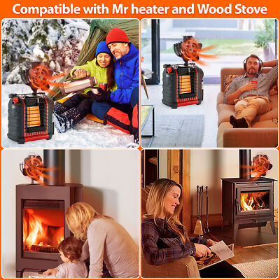 TCFUNDY 60° Rotating Wood Stove Fan Heat Powered for Mr Heater Fireplace Fan